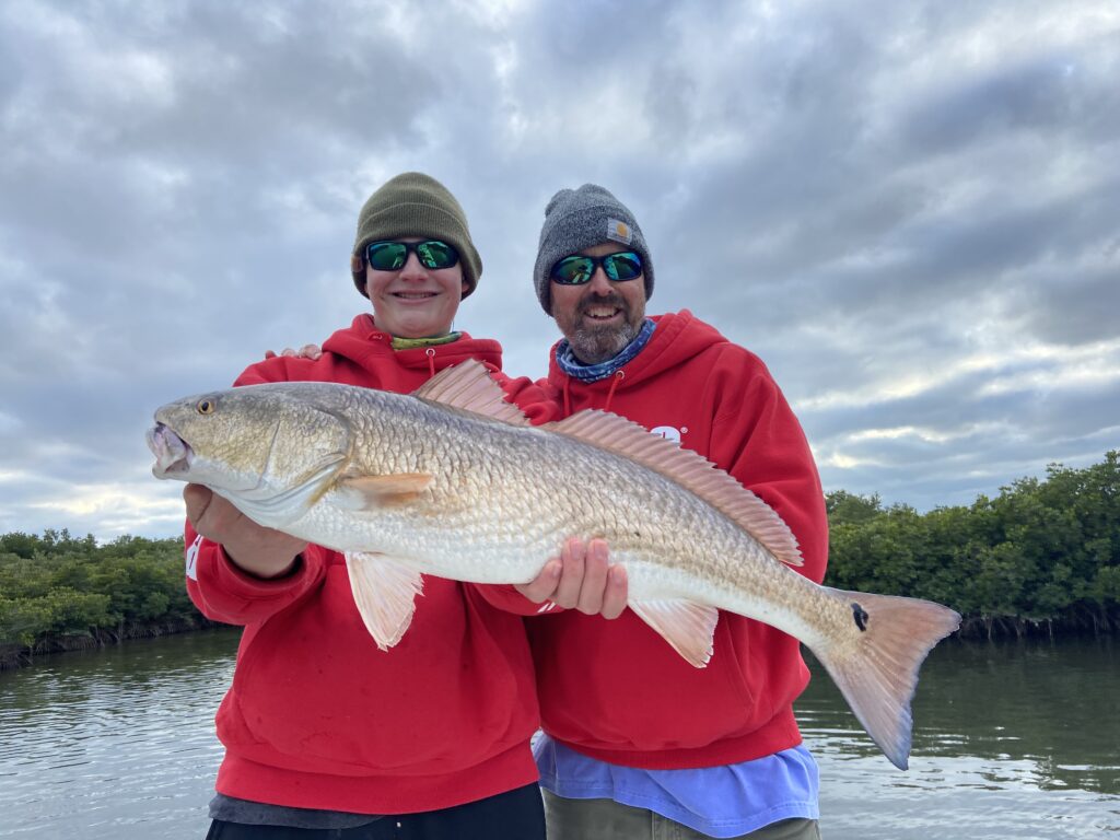 A picture of Big Redfish And Inshore Grouper with Crystal River Fishing Charters