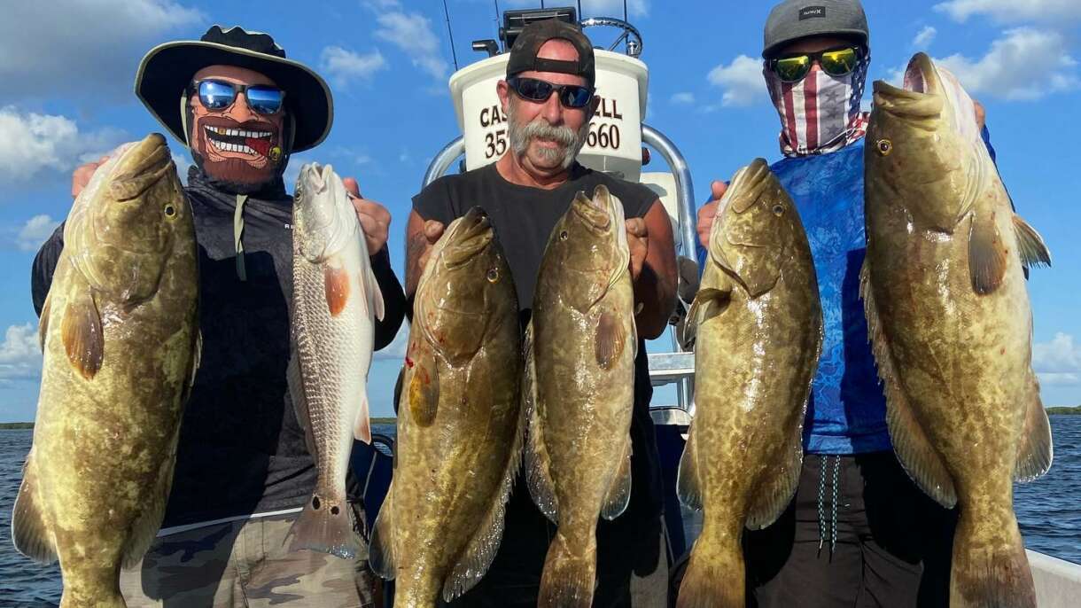 A picture of Grouper, Snook, And Redfish: Your New Favorite Fishing Trip with Crystal River Fishing Charters